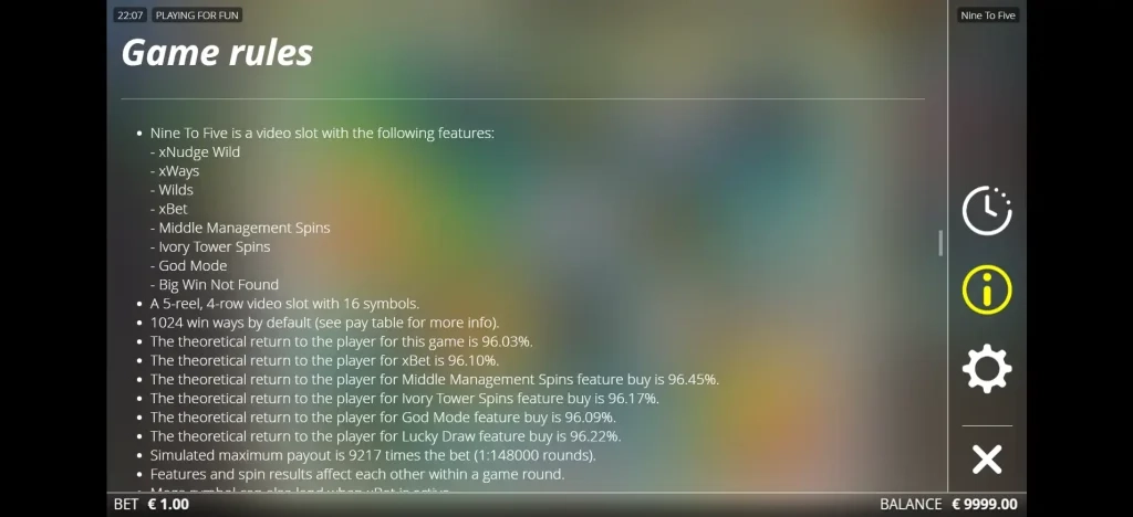 나인 투 파이브 game rules