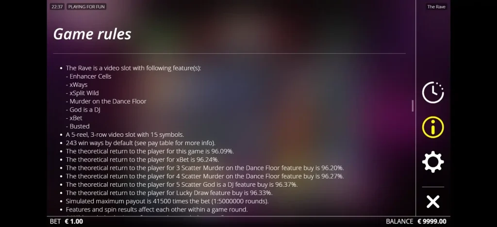 더 레이브 game rules