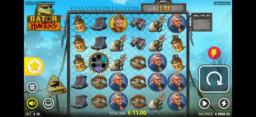 게이터 헌터스 gameplay showcasing different symbols in the game